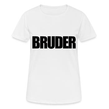 Bruder - Frauen T-Shirt atmungsaktiv - Weiß - Vorne - AI Model Female 172 dark (172cm)