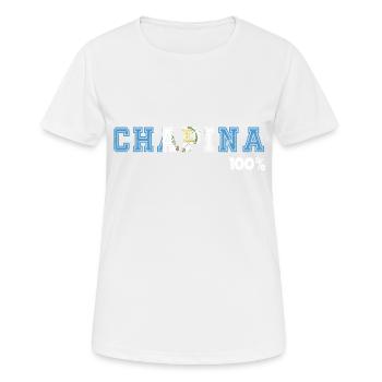 Guatemala Guatemalan Flagge DNA I Geschenk - Frauen T-Shirt atmungsaktiv - Weiß - Vorne - AI Model Female 172 dark (172cm)