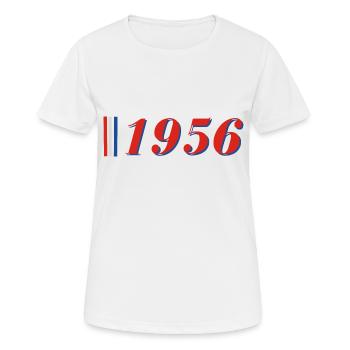 Jahr 1956 - Frauen T-Shirt atmungsaktiv - Weiß - Vorne - AI Model Female 172 dark (172cm)