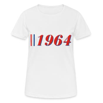 Jahr 1964 - Frauen T-Shirt atmungsaktiv - Weiß - Vorne - AI Model Female 172 dark (172cm)