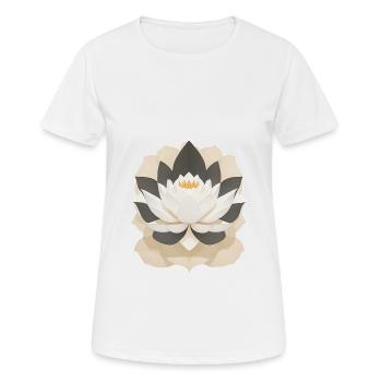Lotusblume - Frauen T-Shirt atmungsaktiv - Weiß - Vorne - AI Model Female 172 dark (172cm)