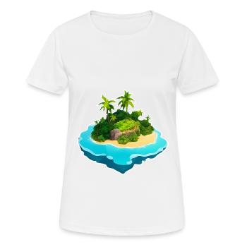 Insel in den Tropen - Frauen T-Shirt atmungsaktiv - Weiß - Vorne - AI Model Female 172 dark (172cm)