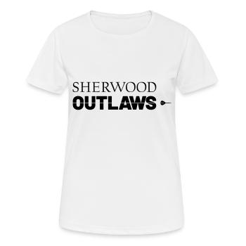 Sherwood interdit les fléchettes - T-shirt respirant Femme - blanc - Devant - AI Model Female 172 dark (172cm)