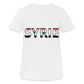 Flagge Syriens - Frauen T-Shirt atmungsaktiv - Weiß - Vorne - AI Model Female 172 dark (172cm)