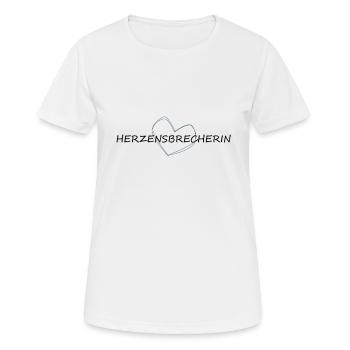 Herzensbrecherin - Frauen T-Shirt atmungsaktiv - Weiß - Vorne - AI Model Female 172 dark (172cm)