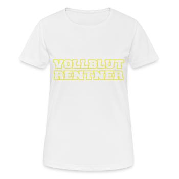 vollblut rentner - Frauen T-Shirt atmungsaktiv - Weiß - Vorne - AI Model Female 172 dark (172cm)