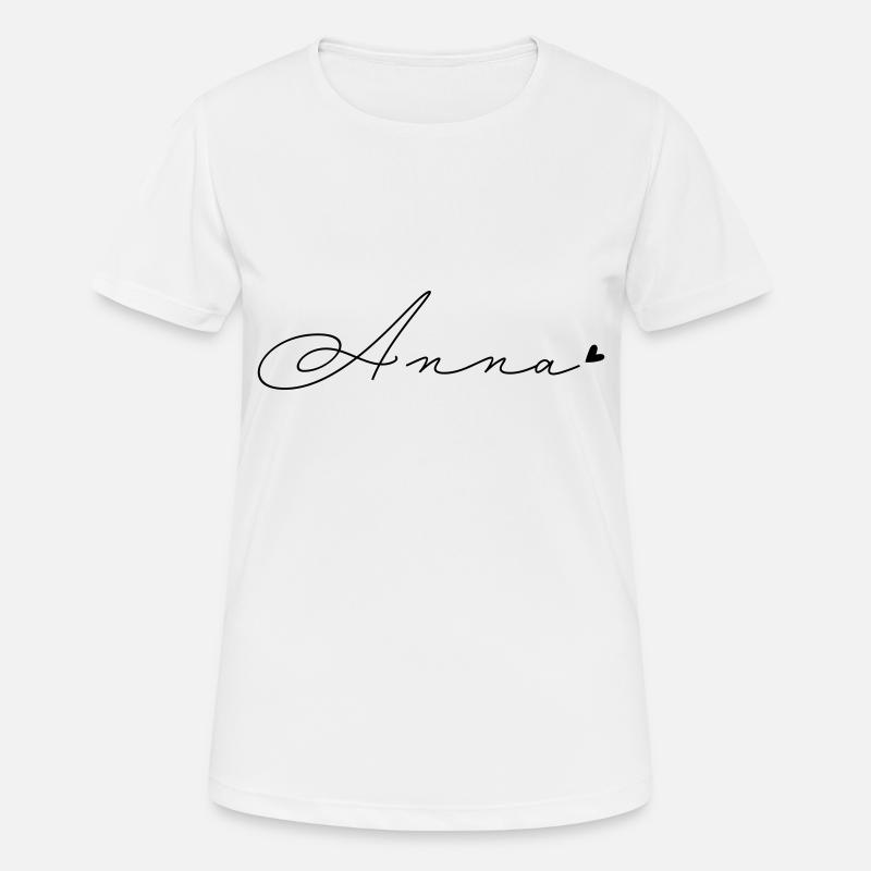 Name Anna - Women's Breathable T-Shirt - white