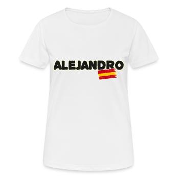Alejandro spanische Flagge Spanien - Frauen T-Shirt atmungsaktiv - Weiß - Vorne - AI Model Female 172 dark (172cm)