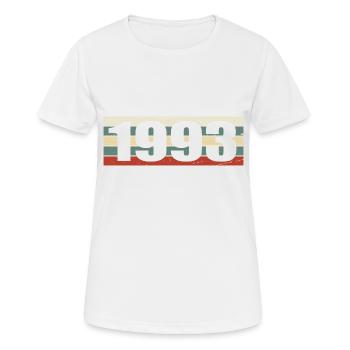 1993 Jahrgang 1993 Geschenk 1993 Geburtstag 1993 - Frauen T-Shirt atmungsaktiv - Weiß - Vorne - AI Model Female 172 dark (172cm)