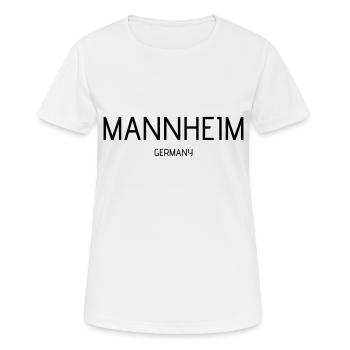 Mannheim - Frauen T-Shirt atmungsaktiv - Weiß - Vorne - AI Model Female 172 dark (172cm)