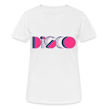 disco - Frauen T-Shirt atmungsaktiv - Weiß - Vorne - AI Model Female 172 dark (172cm)