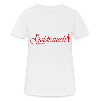 goldrausch fashion - Frauen T-Shirt atmungsaktiv - Weiß - Vorne - AI Model Female 172 dark (172cm)