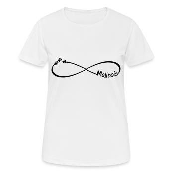 Malinois Belgian Shepherd Infinity Dogs - Women's Breathable T-Shirt - white - Front - AI Model Female 172 dark (172cm)