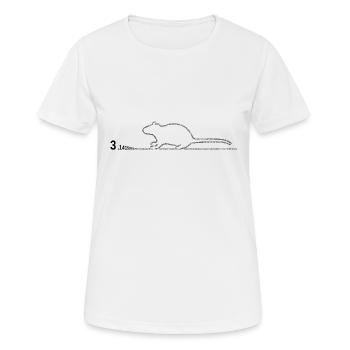 pi-rat - Frauen T-Shirt atmungsaktiv - Weiß - Vorne - AI Model Female 172 dark (172cm)
