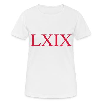 69 - Women's Breathable T-Shirt - white - Front - AI Model Female 172 dark (172cm)