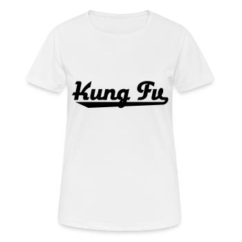 Kung Fu - Frauen T-Shirt atmungsaktiv - Weiß - Vorne - AI Model Female 172 dark (172cm)