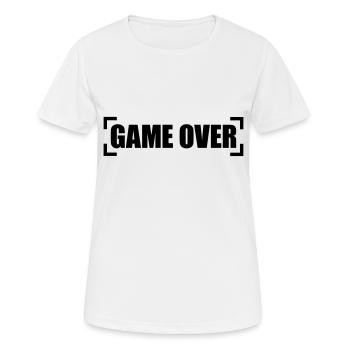 Game Over - Frauen T-Shirt atmungsaktiv - Weiß - Vorne - AI Model Female 172 dark (172cm)