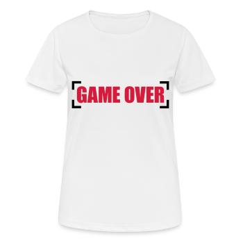 Game Over - Women's Breathable T-Shirt - white - Front - AI Model Female 172 dark (172cm)