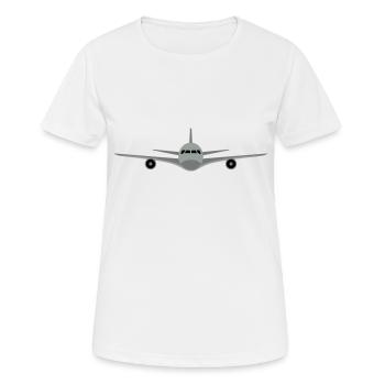 Avion - T-shirt respirant Femme - blanc - Devant - AI Model Female 172 dark (172cm)
