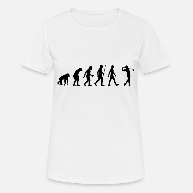 Golf, Golfers, Golfing, Evolution, Square Ball Blow - Women's Breathable T-Shirt - white