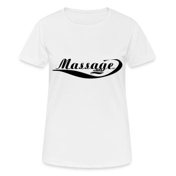 Zen-Massage - Frauen T-Shirt atmungsaktiv - Weiß - Vorne - AI Model Female 172 dark (172cm)
