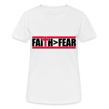 God Faith Bigger - Women's Breathable T-Shirt - white - Front - AI Model Female 172 dark (172cm)