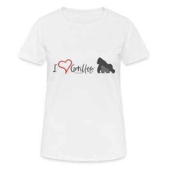 Love for Gorillas - Frauen T-Shirt atmungsaktiv - Weiß - Vorne - AI Model Female 172 dark (172cm)