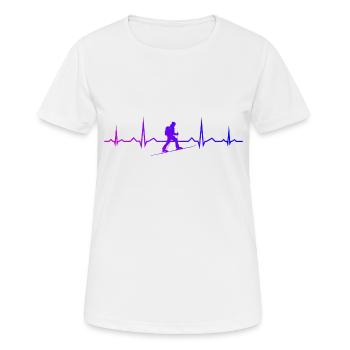 Men's Women Ski Touring Ski Tour Skiing Tour - Women's Breathable T-Shirt - white - Front - AI Model Female 172 dark (172cm)