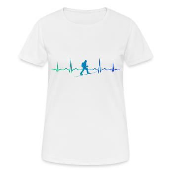 Ski Men Skiing Tour Women Ski Tour Ski Tour - Women's Breathable T-Shirt - white - Front - AI Model Female 172 dark (172cm)