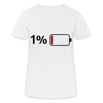 low battery - Women's Breathable T-Shirt - white - Front - AI Model Female 172 dark (172cm)