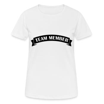 Membres de l’équipe - T-shirt respirant Femme - blanc - Devant - AI Model Female 172 dark (172cm)