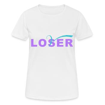 Verlierer-Liebhaber - Frauen T-Shirt atmungsaktiv - Weiß - Vorne - AI Model Female 172 dark (172cm)