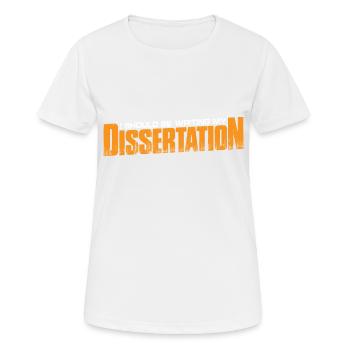 Je devrais écrire ma thèse 10 - T-shirt respirant Femme - blanc - Devant - AI Model Female 172 dark (172cm)