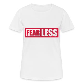 fearless Text Quote Design - Women's Breathable T-Shirt - white - Front - AI Model Female 172 dark (172cm)