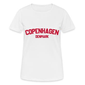 Kopenhagen, Dänemark - Frauen T-Shirt atmungsaktiv - Weiß - Vorne - AI Model Female 172 dark (172cm)