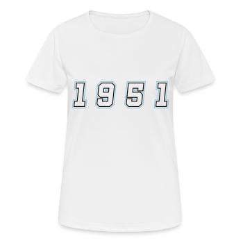 1951 Year Number - Women's Breathable T-Shirt - white - Front - AI Model Female 172 dark (172cm)