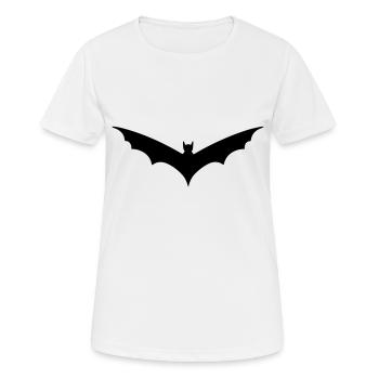 Chauve souris - T-shirt respirant Femme - blanc - Devant - AI Model Female 172 dark (172cm)