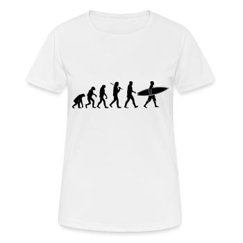 Wassersport - Frauen T-Shirt atmungsaktiv - Weiß - Vorne - AI Model Female 172 dark (172cm)