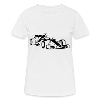 Race car - Women's Breathable T-Shirt - white - Front - AI Model Female 172 dark (172cm)