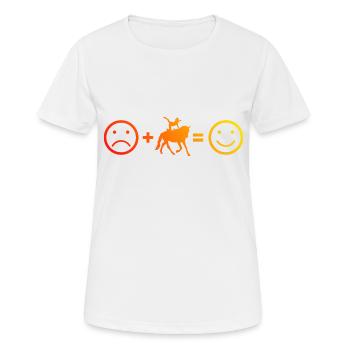 Sportliche Disziplin Damen Teamvoltigieren - Frauen T-Shirt atmungsaktiv - Weiß - Vorne - AI Model Female 172 dark (172cm)