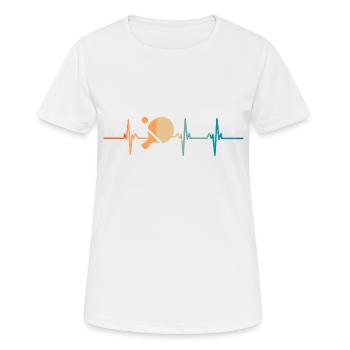 Heartbeat Ping Pong - Women's Breathable T-Shirt - white - Front - AI Model Female 172 dark (172cm)
