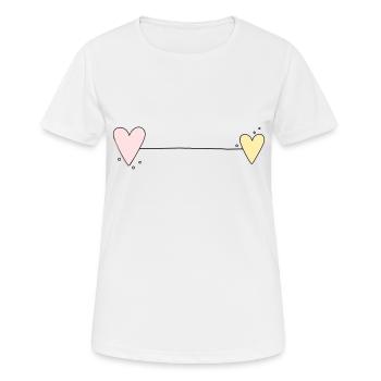 Heart Line Horizontal - Women's Breathable T-Shirt - white - Front - AI Model Female 172 dark (172cm)
