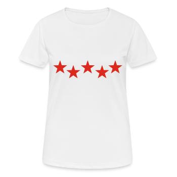 Sterne 5 rote Küchenchef - Frauen T-Shirt atmungsaktiv - Weiß - Vorne - AI Model Female 172 dark (172cm)