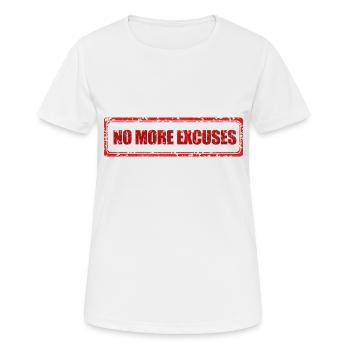 Keine Ausreden mehr - Frauen T-Shirt atmungsaktiv - Weiß - Vorne - AI Model Female 172 dark (172cm)