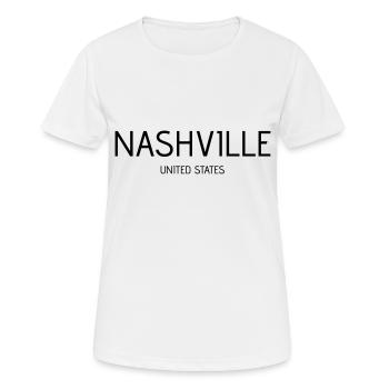 Nashville - Frauen T-Shirt atmungsaktiv - Weiß - Vorne - AI Model Female 172 dark (172cm)