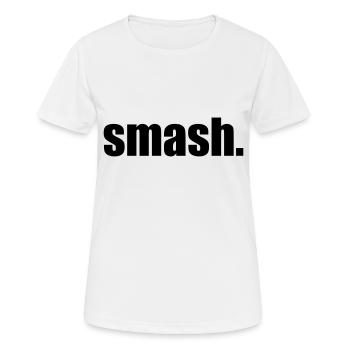smash point s - Women's Breathable T-Shirt - white - Front - AI Model Female 172 dark (172cm)