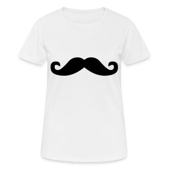 Schnurrbart - Frauen T-Shirt atmungsaktiv - Weiß - Vorne - AI Model Female 172 dark (172cm)