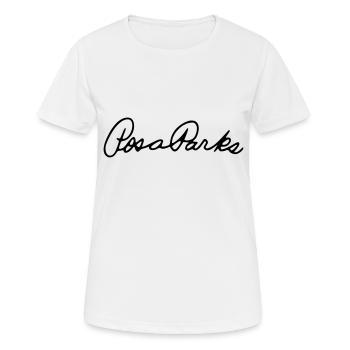 Signature de Rosa Parks - T-shirt respirant Femme - blanc - Devant - AI Model Female 172 dark (172cm)