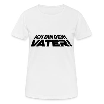 ich_bin_dein_vater_15x5_1f - Frauen T-Shirt atmungsaktiv - Weiß - Vorne - AI Model Female 172 dark (172cm)