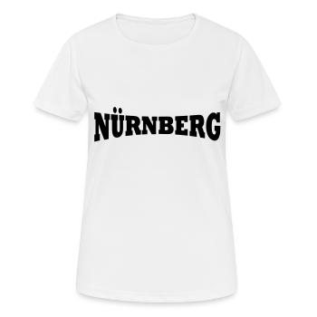 Nürnberg Schriftzug - Frauen T-Shirt atmungsaktiv - Weiß - Vorne - AI Model Female 172 dark (172cm)